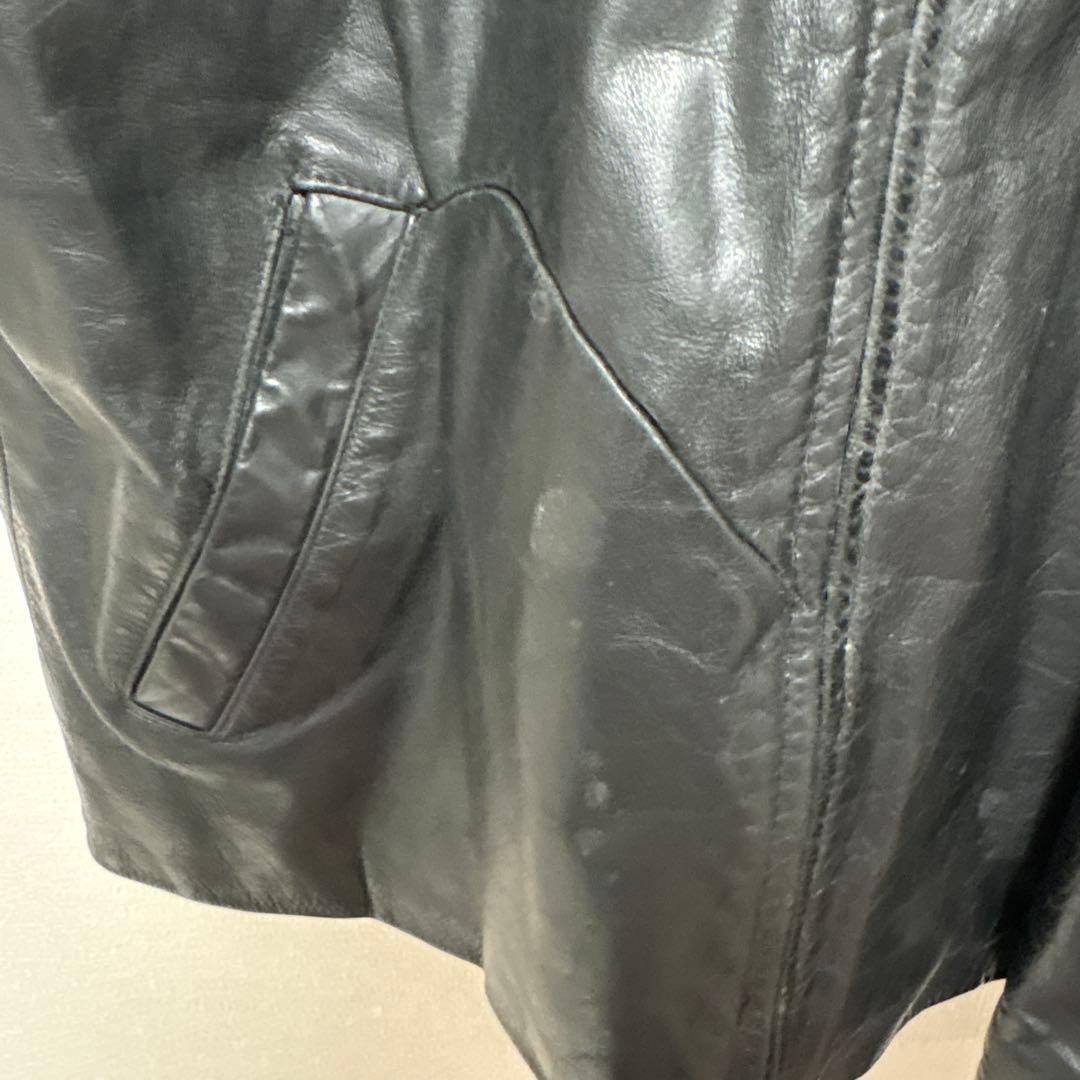 GAP ブラックレザー ジャケット 黒 古着