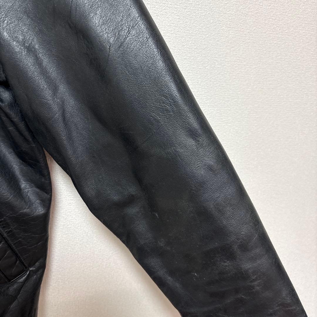 GAP ブラックレザー ジャケット 黒 古着