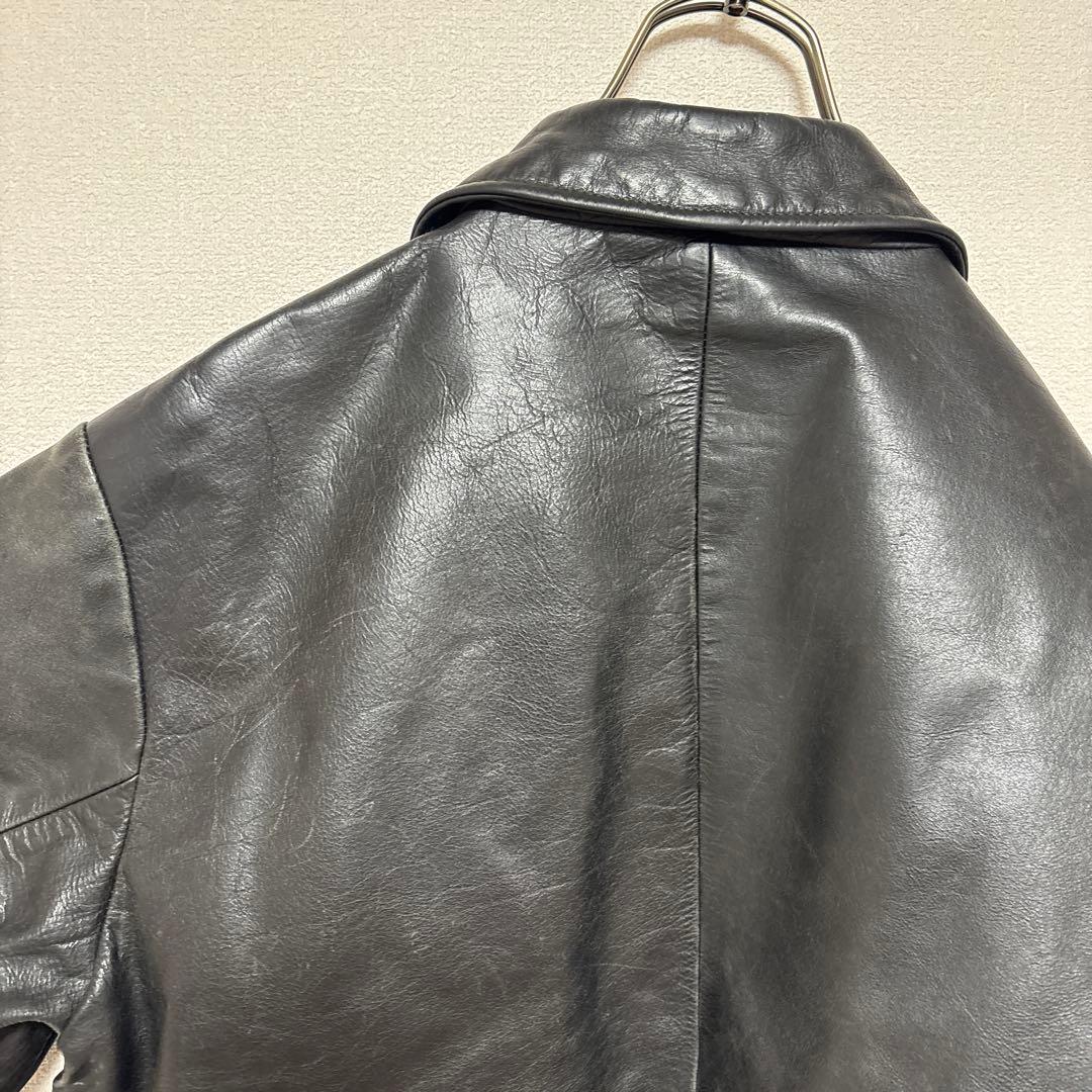 GAP ブラックレザー ジャケット 黒 古着