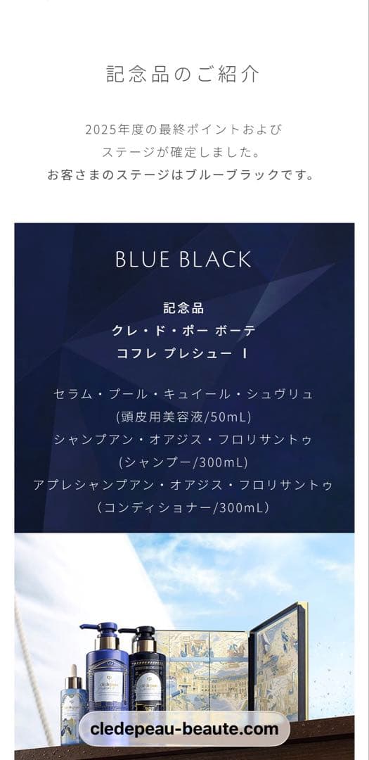 未開封クレ・ド・ポー ボーテ 2025年ラディアンスギフトBLUE BLACK