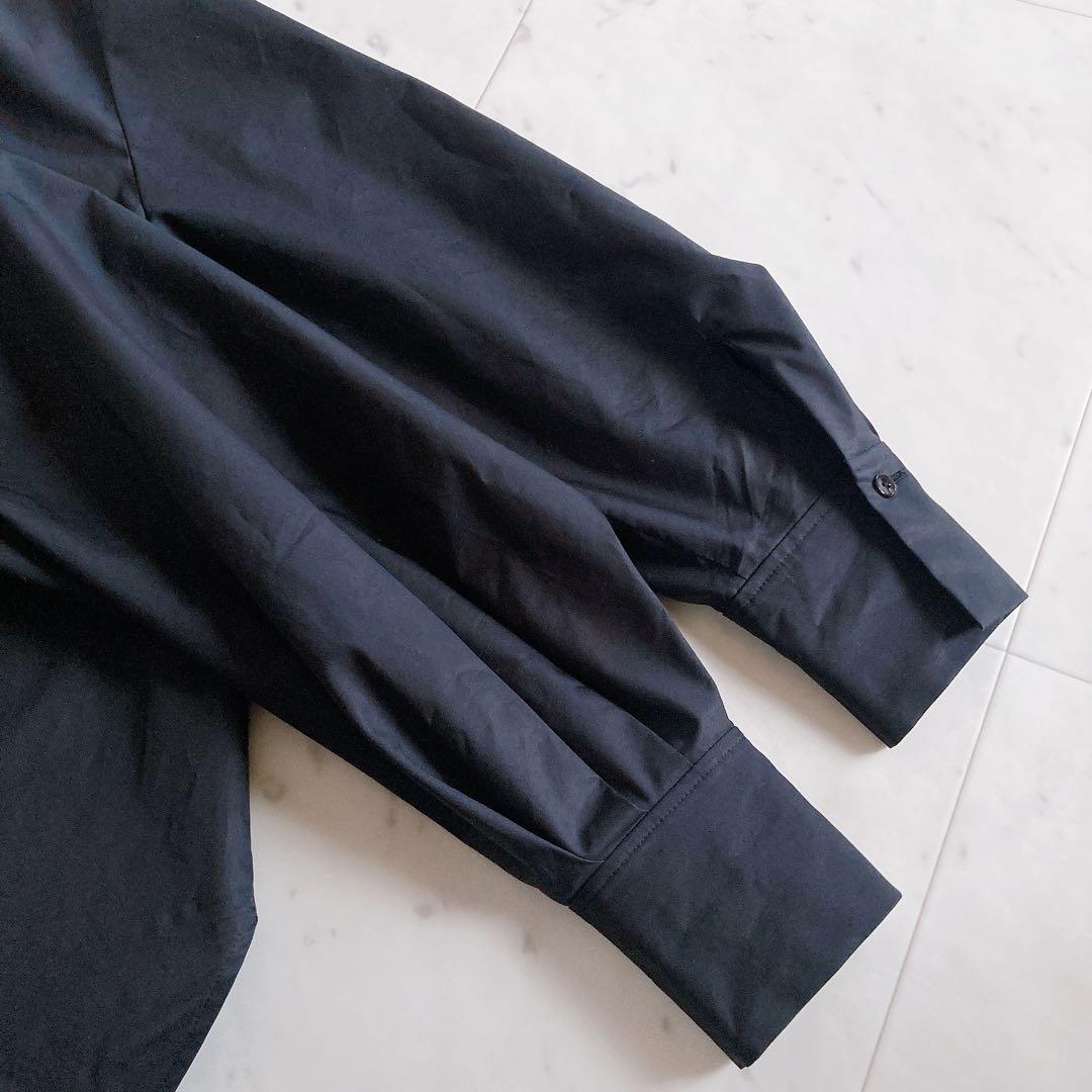 極美品　ルルウィルビー　タイ付シャツ　ブラック