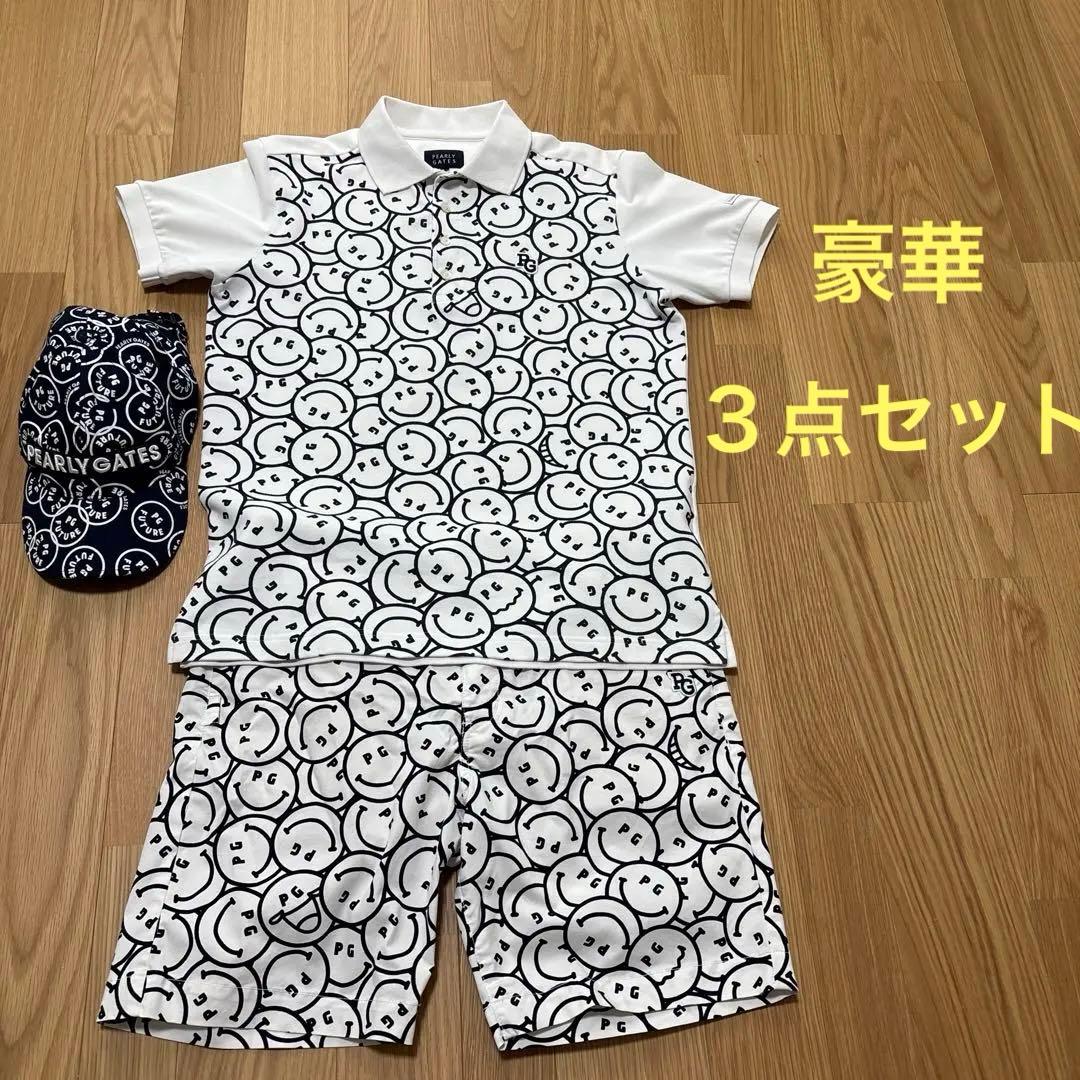 PEARLY GATES キャップ ポロシャツ ショートパンツ 3点セット