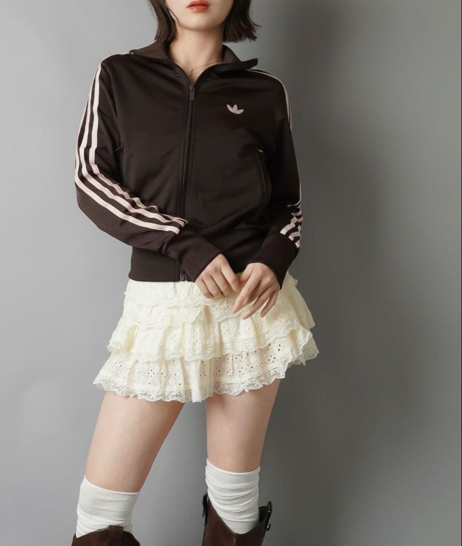 【adidas/アディダス】ショート丈トラックジャケット/ジャージ ※ タグあり