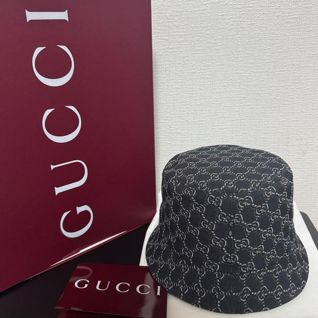 【美品】GUCCI GGシャドウ バケットハット