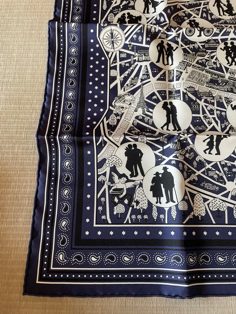Bandana 55パリの恋人たち ネイビー 新品未使用
