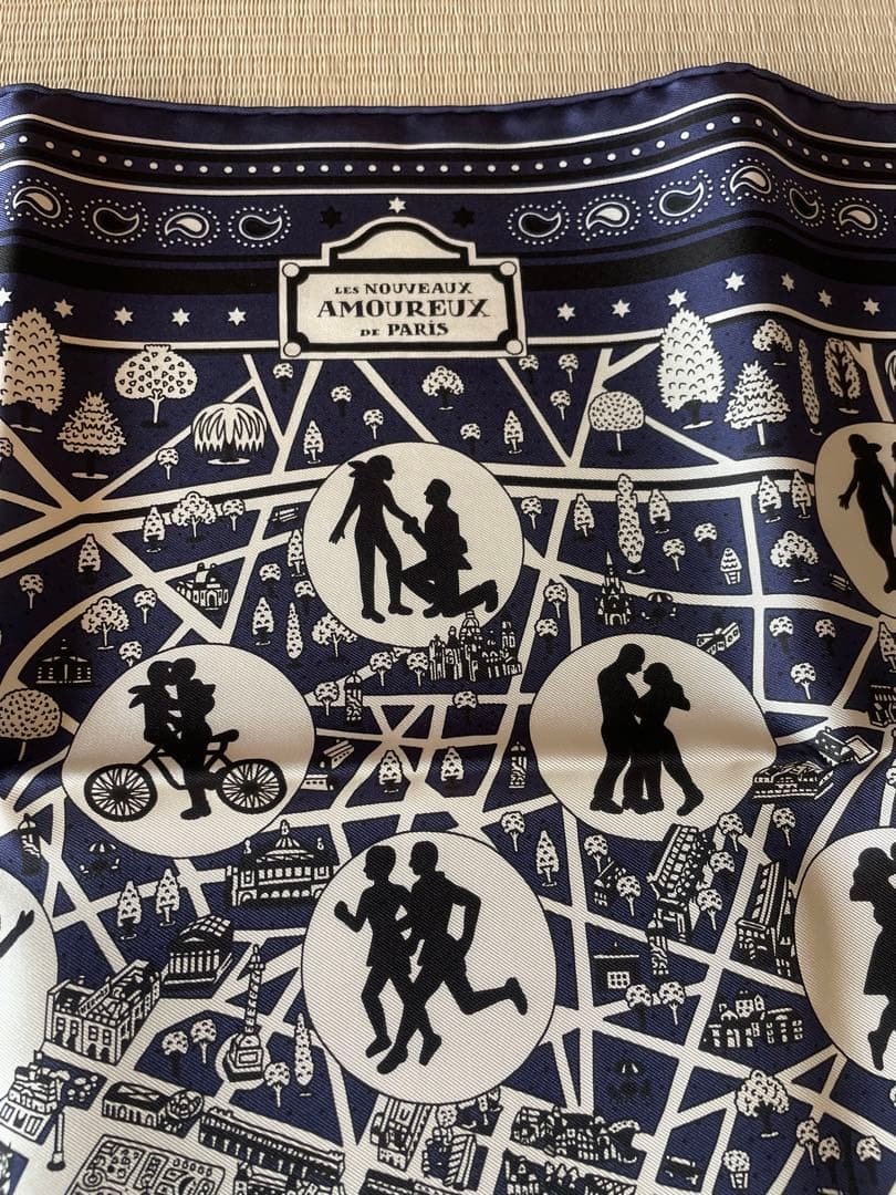 Bandana 55パリの恋人たち ネイビー 新品未使用