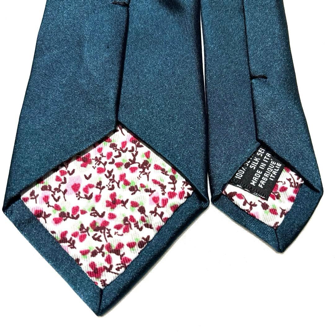 KENZO ケンゾーオム　ネクタイ　ダークブルーグリーン　美品