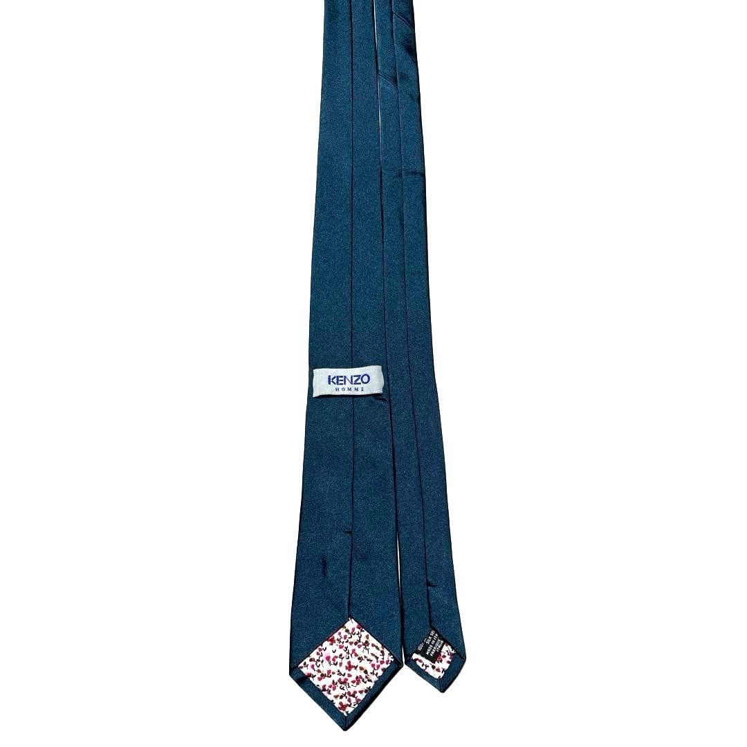 KENZO ケンゾーオム　ネクタイ　ダークブルーグリーン　美品