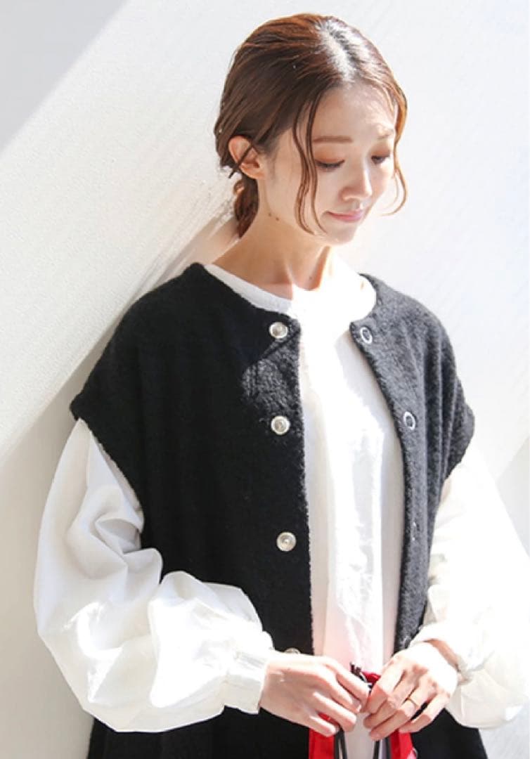 《本日限定》grin グリン シープパイルボアロングベスト