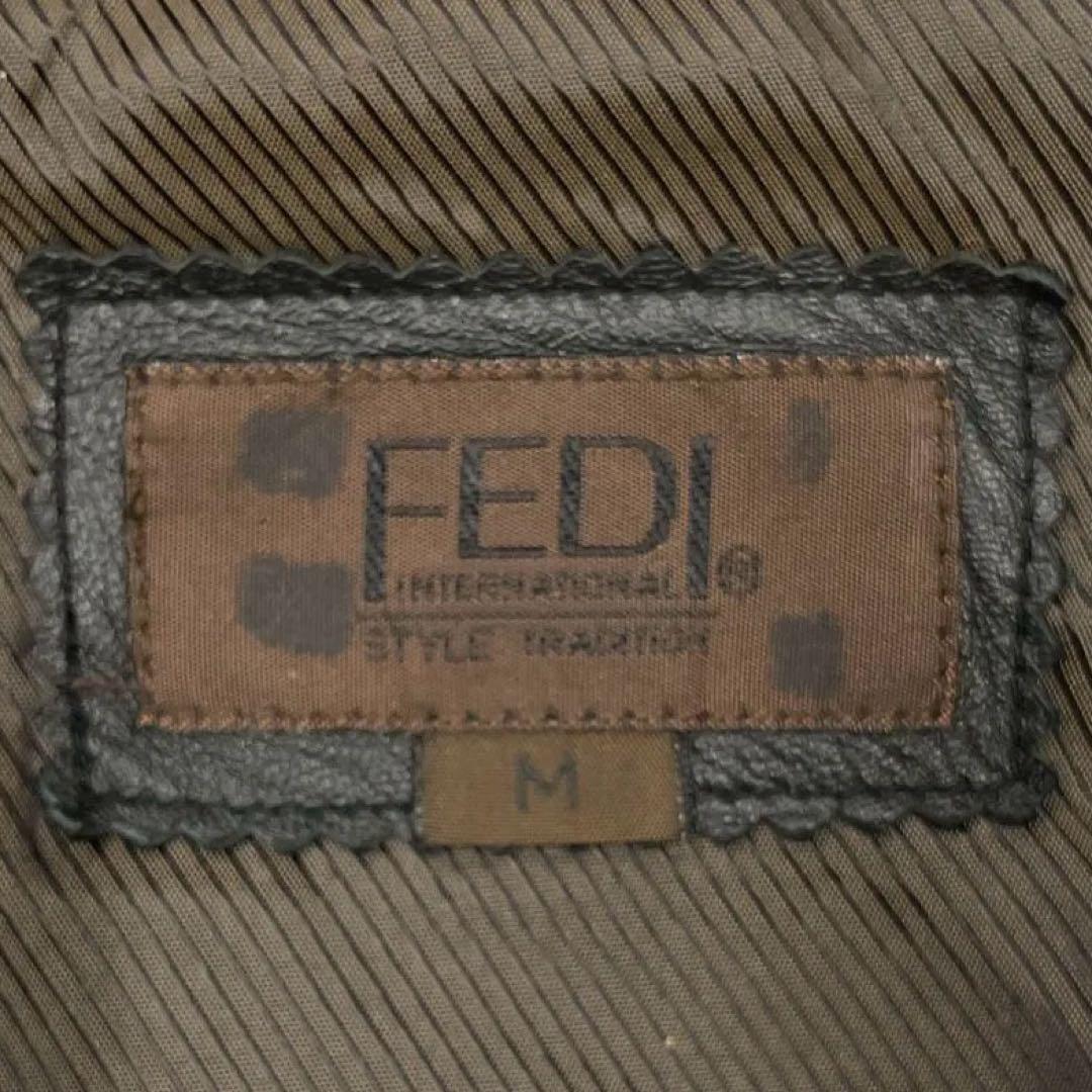 90s FEDI A2ジャケット レザー ブルゾン 本革 羊革