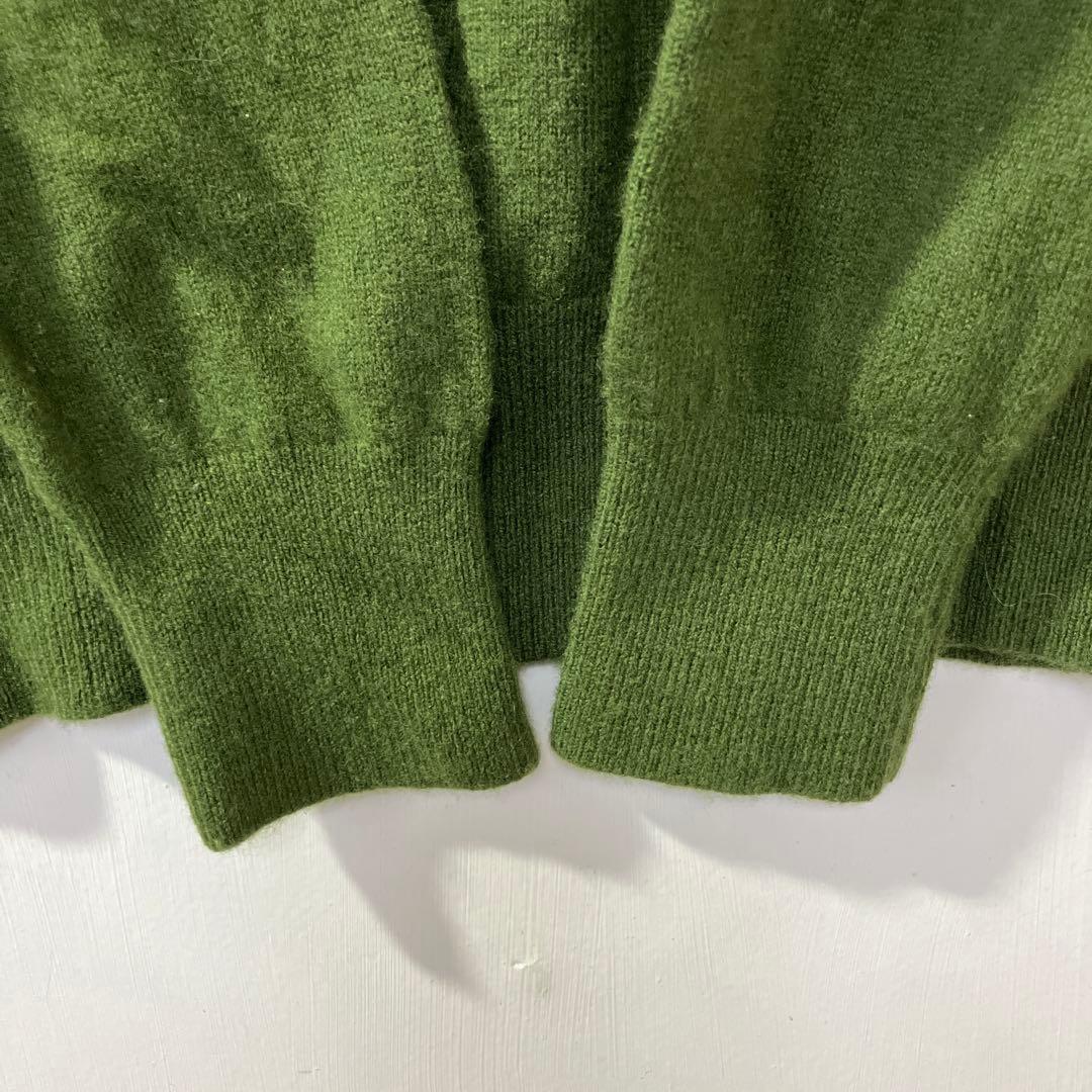 ＊美品＊ラフ&スウェル／ウール　ロゴニット　グリーン　M