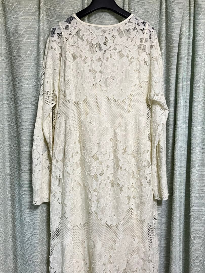美品 Omekashiメッシュレーススカラップワンピース オメカシ 総レース