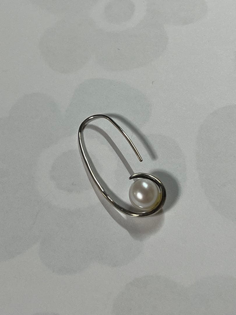 e.m. シルバーピアス パール（片耳用）