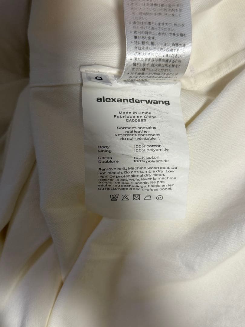 【Alexander Wang】アレキサンダーワン ベルト付きシャツワンピース