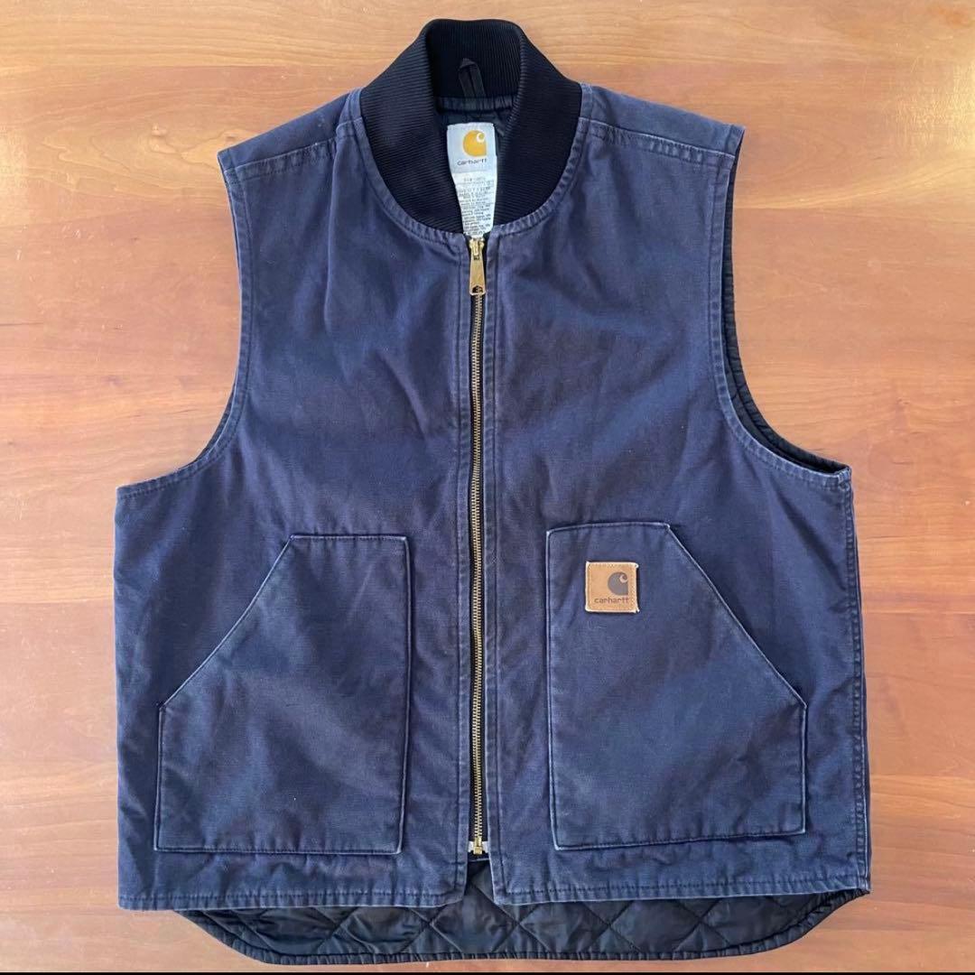 CARHARTT ダックベスト L ネイビーカーハート DUCK VEST