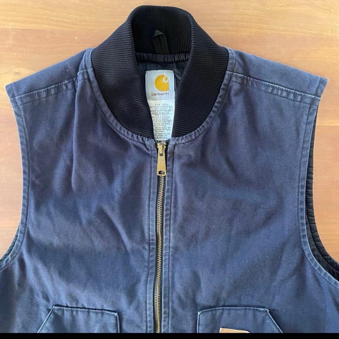 CARHARTT ダックベスト L ネイビーカーハート DUCK VEST