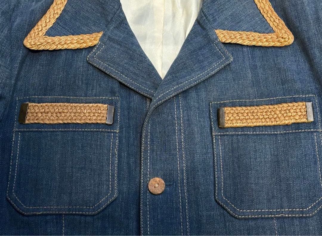70s US NAVY デニム テーラード ジャケット