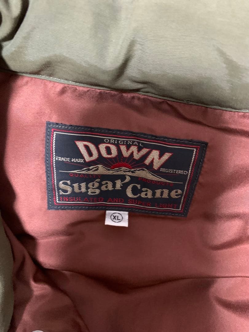 Sugar Cane ダウンベスト XL オリーブグリーン