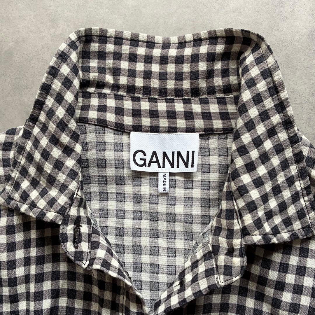 GANNI ガニー ギンガムチェック ティアードワンピース トゥモローランド