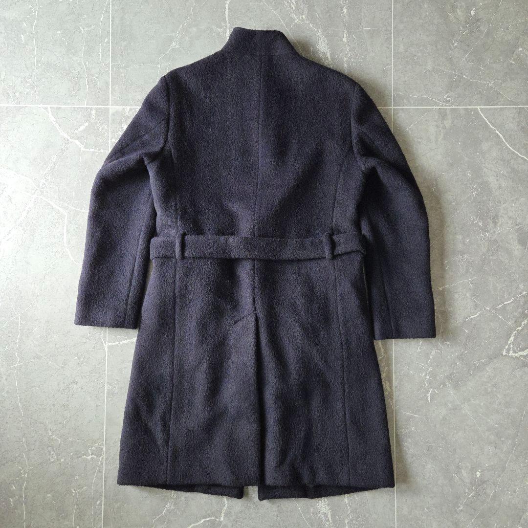 アルパカ混 LOVELESS ガウンコート 2 ネイビー スカル刺繍 ベルト付
