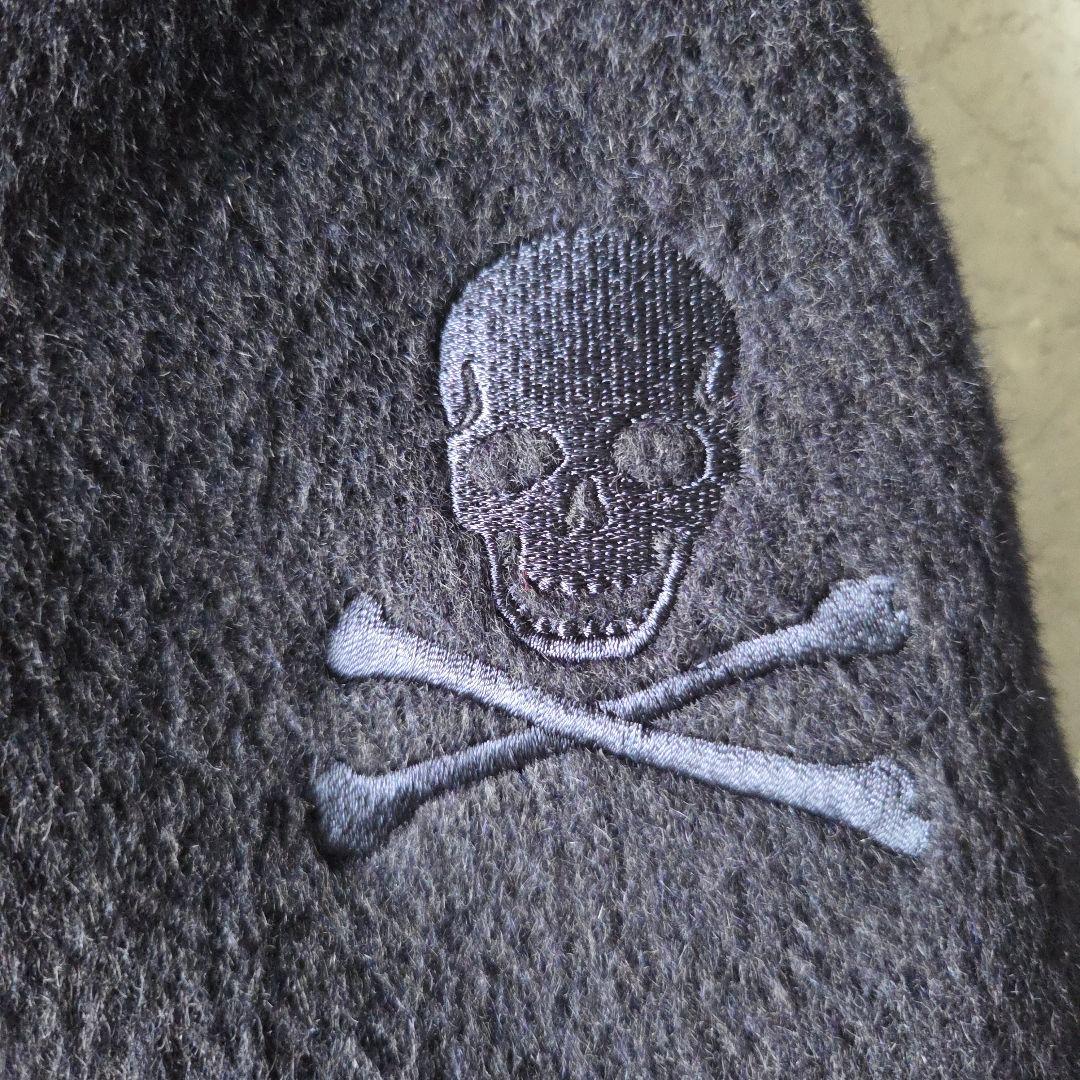 アルパカ混 LOVELESS ガウンコート 2 ネイビー スカル刺繍 ベルト付