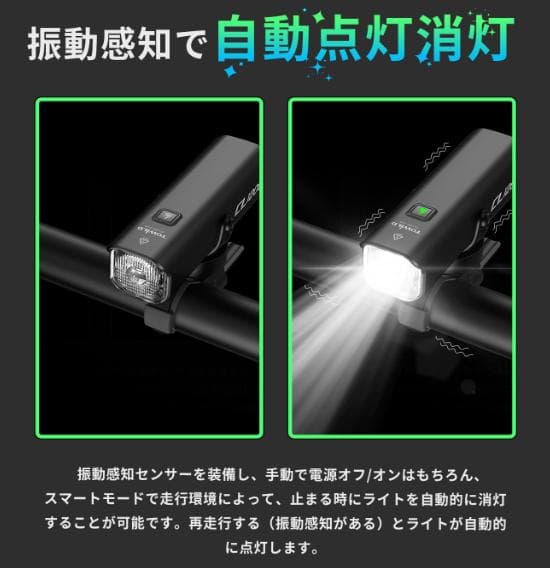 新品未開封【TOWILD】CL1600　リモコン付　高機能自転車ヘッドライト