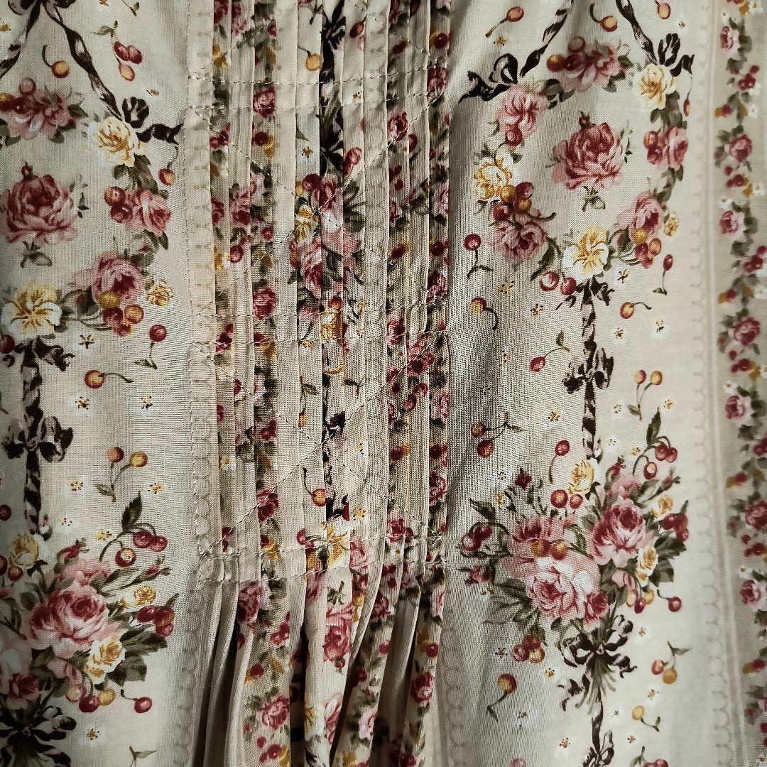 PINK HOUSE 花柄ノースリーブ綿ローンロングワンピース（未使用、保管品）