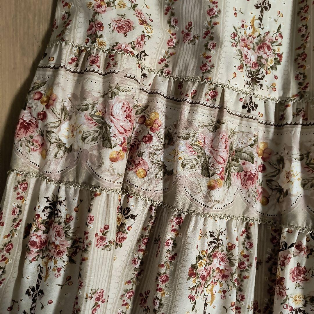 PINK HOUSE 花柄ノースリーブ綿ローンロングワンピース（未使用、保管品）