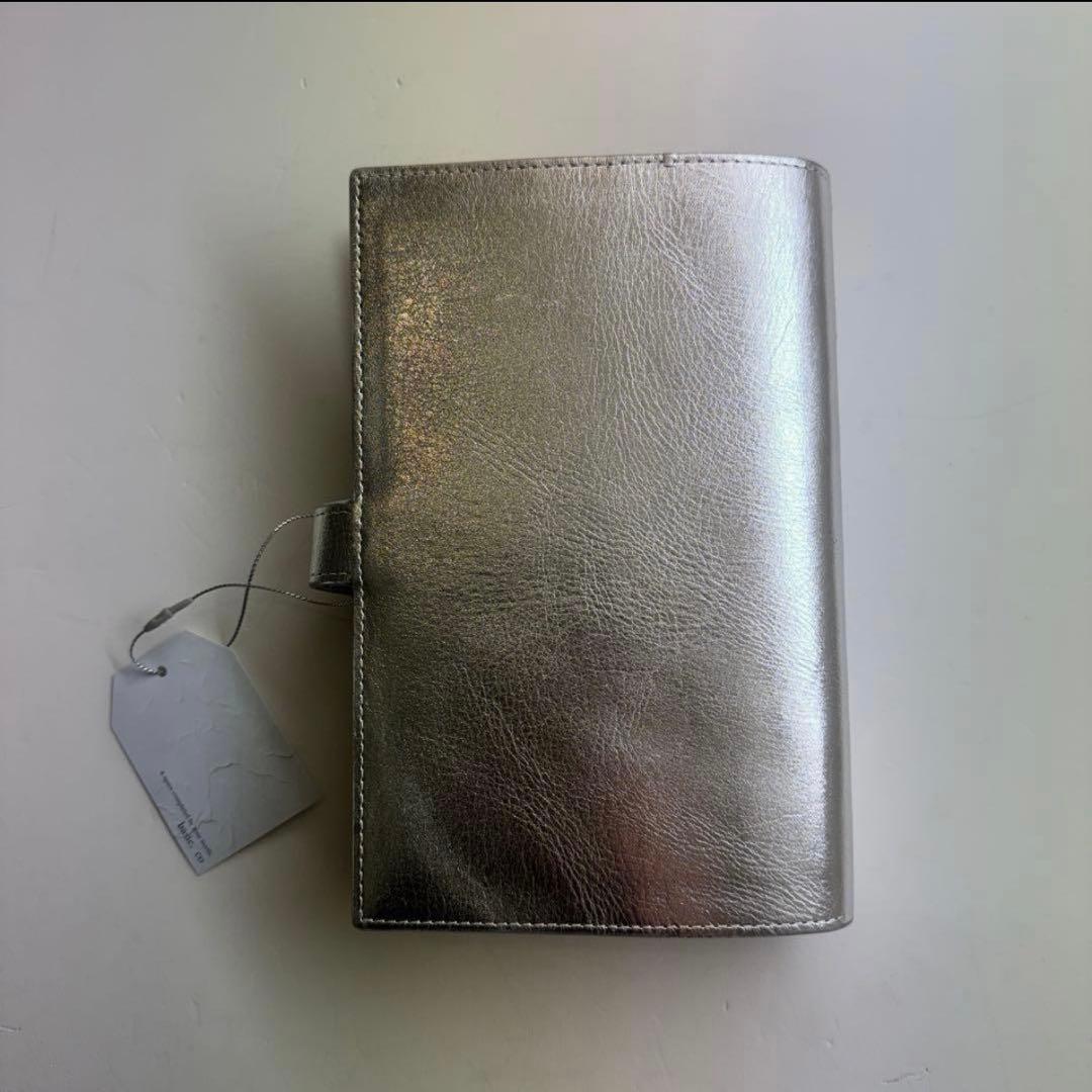 【SALE】バインダー　シルバー　リボン　チャーム付き　A6