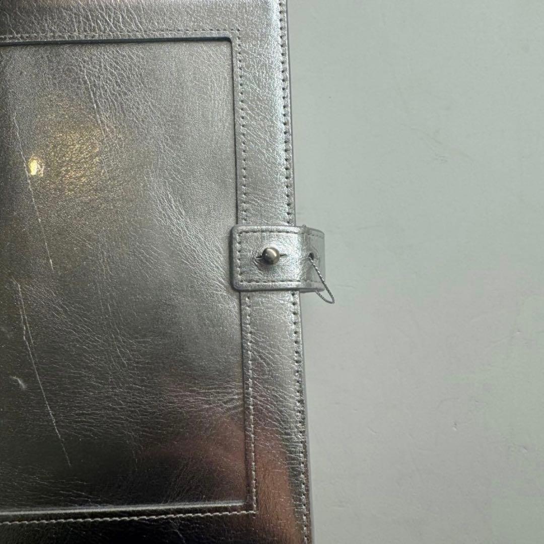 【SALE】バインダー　シルバー　リボン　チャーム付き　A6