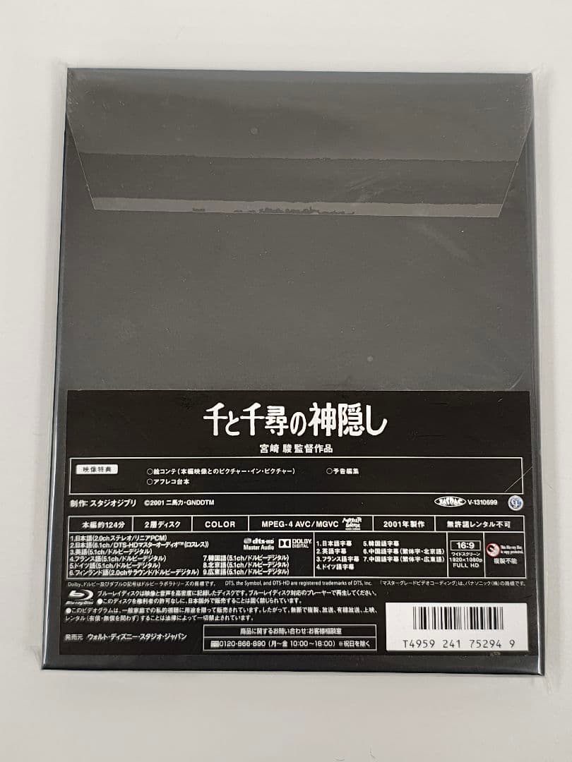 千と千尋の神隠し('01スタジオジブリ/日本テレビ/電通/徳間書店/ブエナビス…