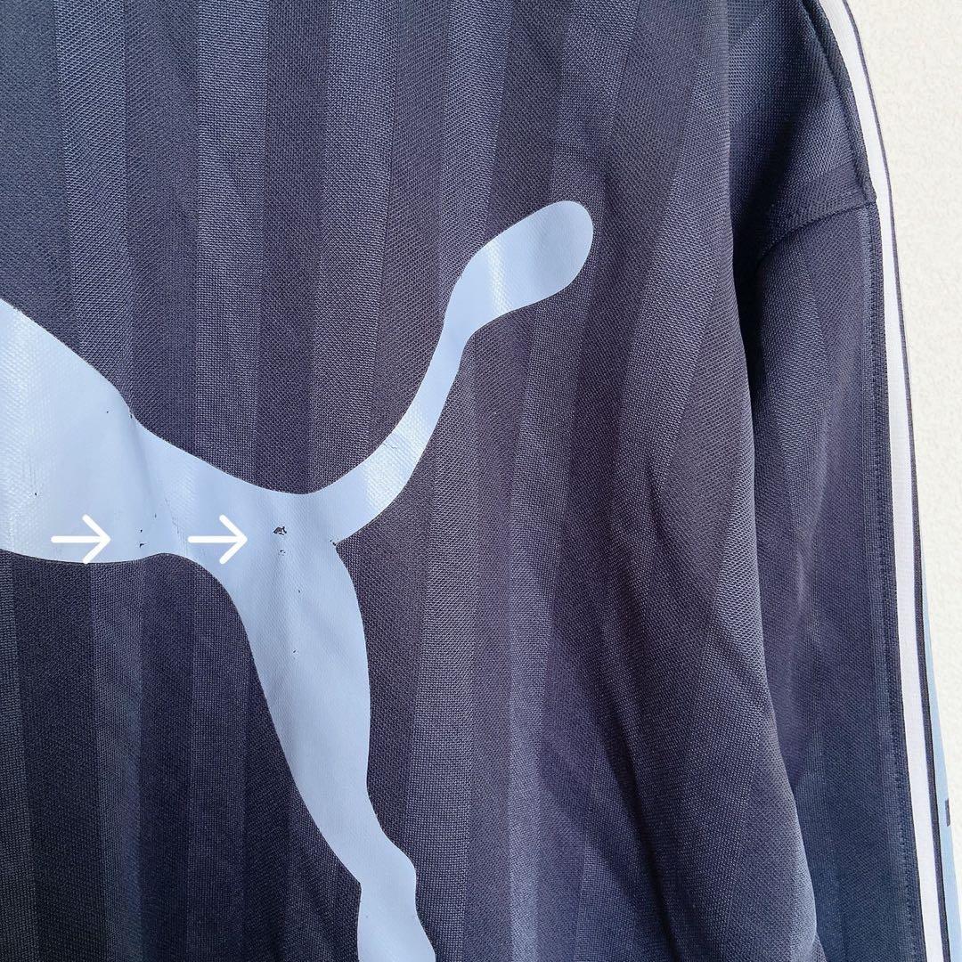 プーマ　ジャージ　トップス　ハイネック　ジップアップ　日本製　ネイビー　S〜M