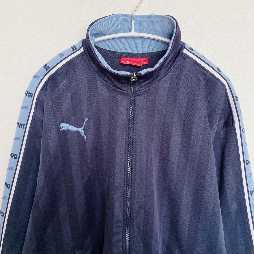 プーマ　ジャージ　トップス　ハイネック　ジップアップ　日本製　ネイビー　S〜M