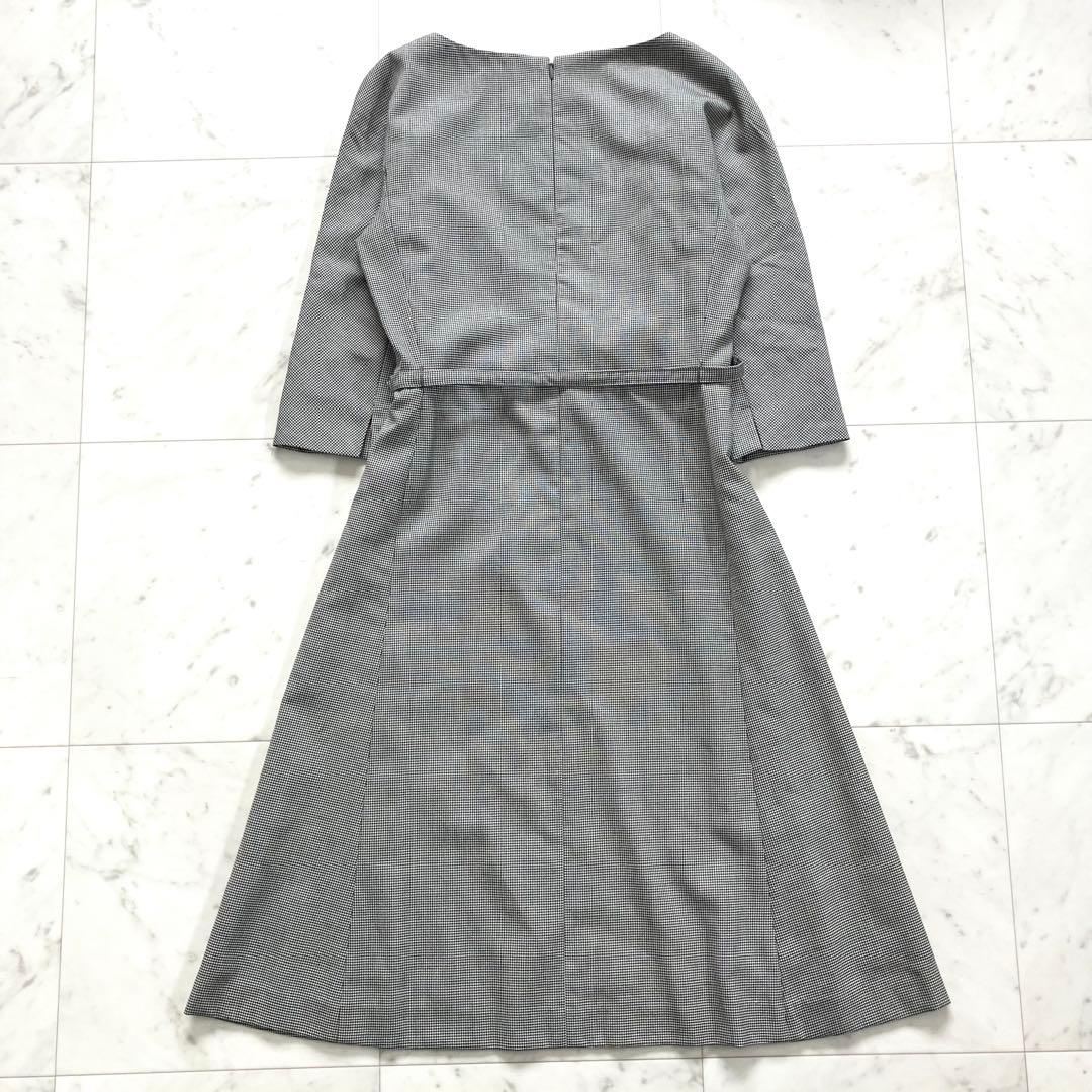 美品 ダーマコレクション ワンピース 千鳥格子柄 11AR カシミヤシルク