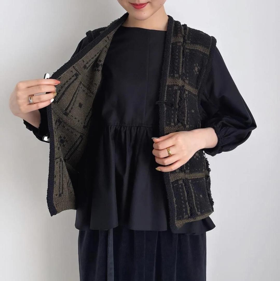 ONICA ニットベスト blocked-jacquard vest　オニカ