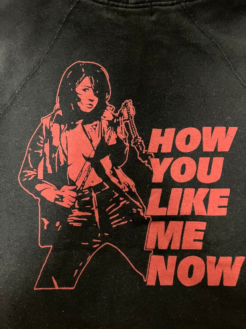 ヒステリックグラマー スウェット ジップアップパーカー ヒスガール ブラック