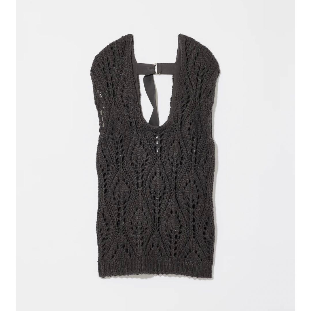 「完売品」eaphi U NECK LEAF PATTERN KNIT VEST