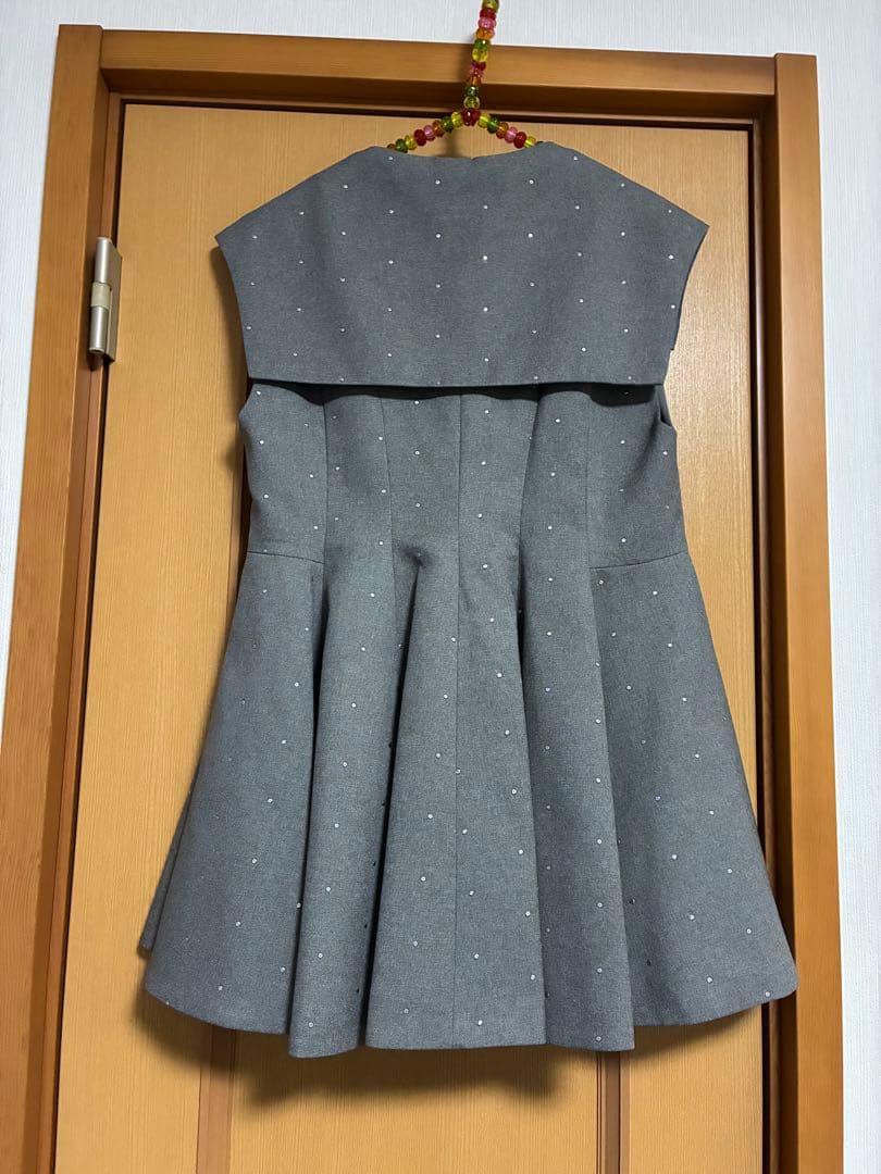 ⭐︎新品　CADUNE ランタンジレ　ペプラム　ジレ　ドット　38⭐︎