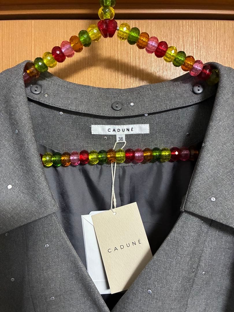 ⭐︎新品　CADUNE ランタンジレ　ペプラム　ジレ　ドット　38⭐︎