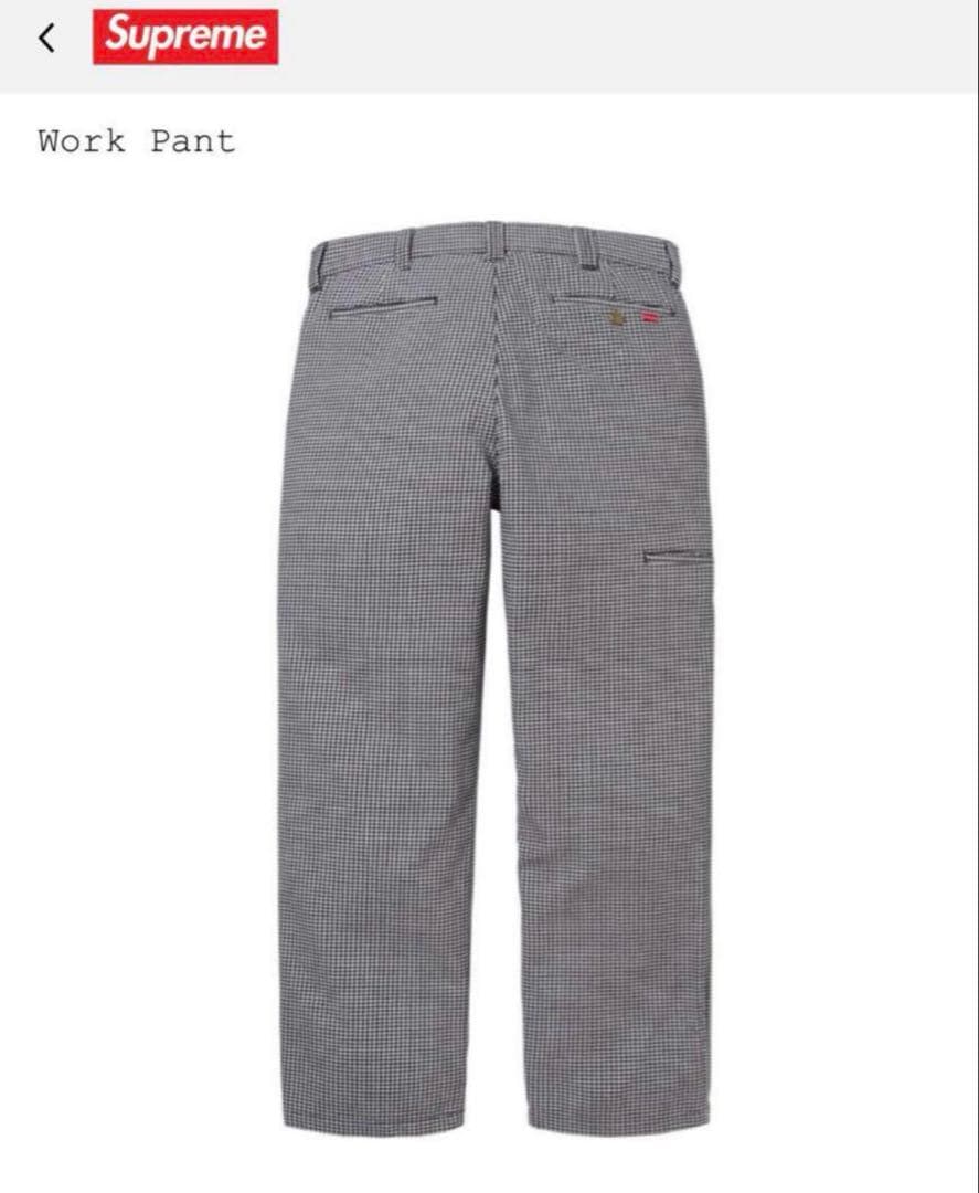 パンツ Supreme Work Pant White Houndstooth 30
