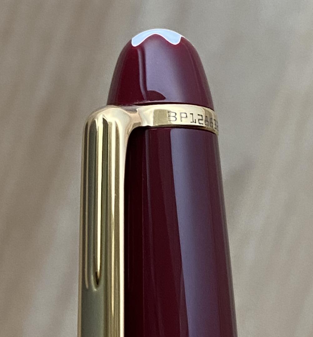 未使用に近い モンブラン 144 万年筆 14K(F)ボルドー 新品コンバーター