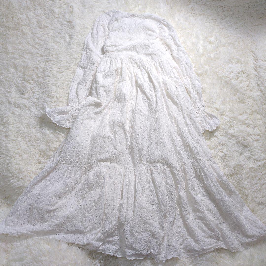 sora19✨フリーダ 2024SS シフリ刺繍スカラップワンピース 白