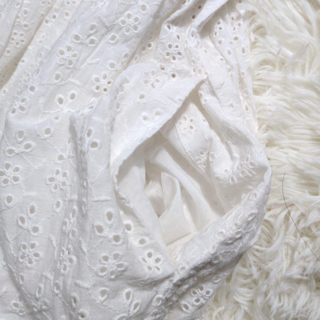 sora19✨フリーダ 2024SS シフリ刺繍スカラップワンピース 白