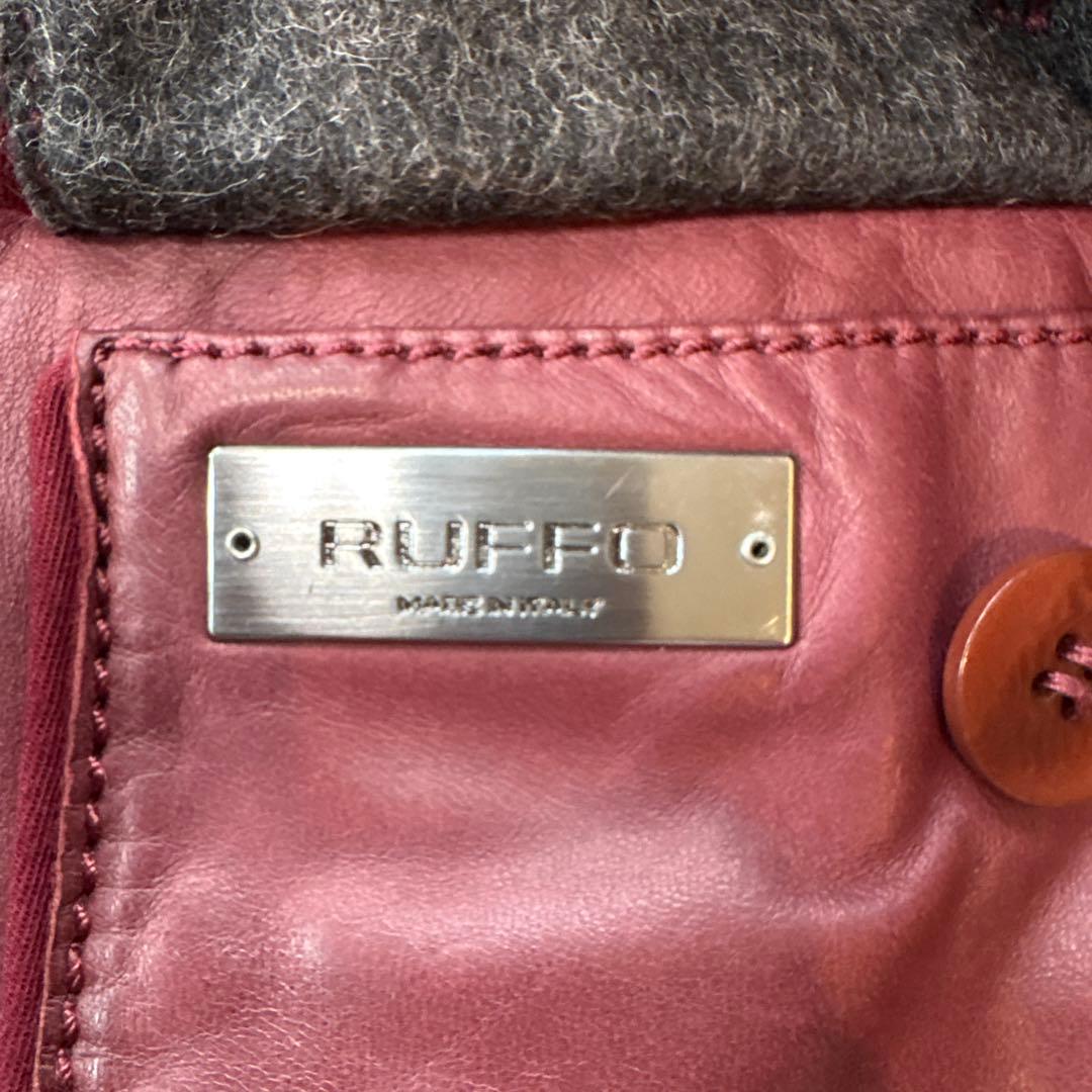 RUFFO 赤 レザー ジャケット