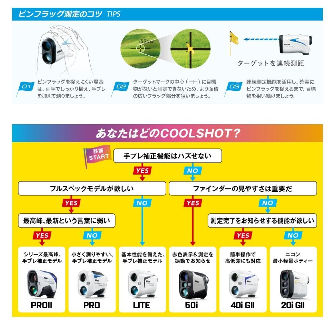 ゴルフ用レーザー距離計 Nikon COOLSHOT 40i GII コンペに
