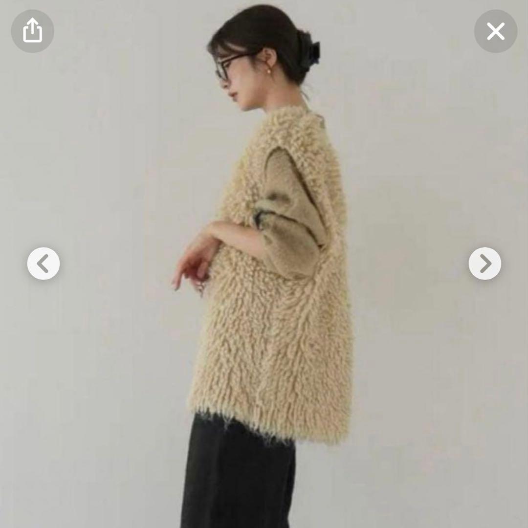 【Eaphi】新品未使用 2way loop vest beige