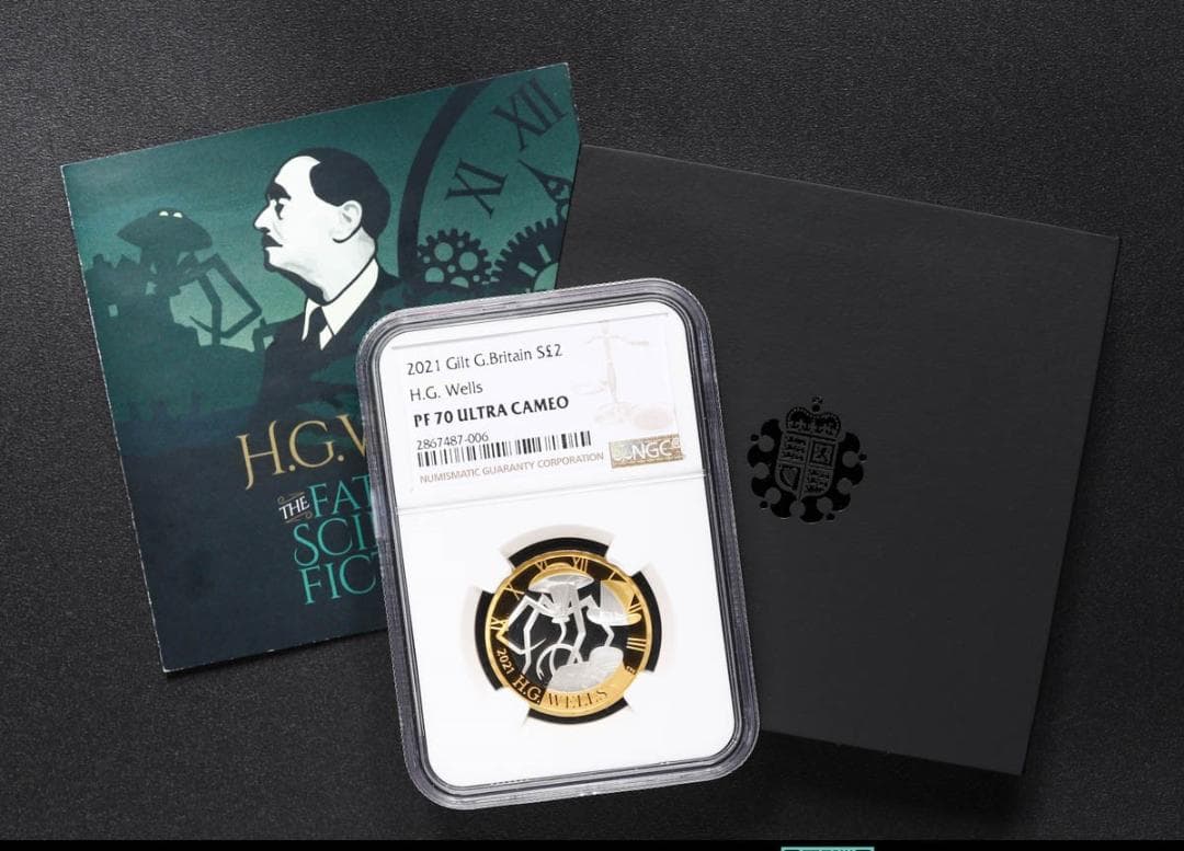 限定3135枚　最高鑑定　NGC PF70 HGウェルズ　2021 　箱説明書
