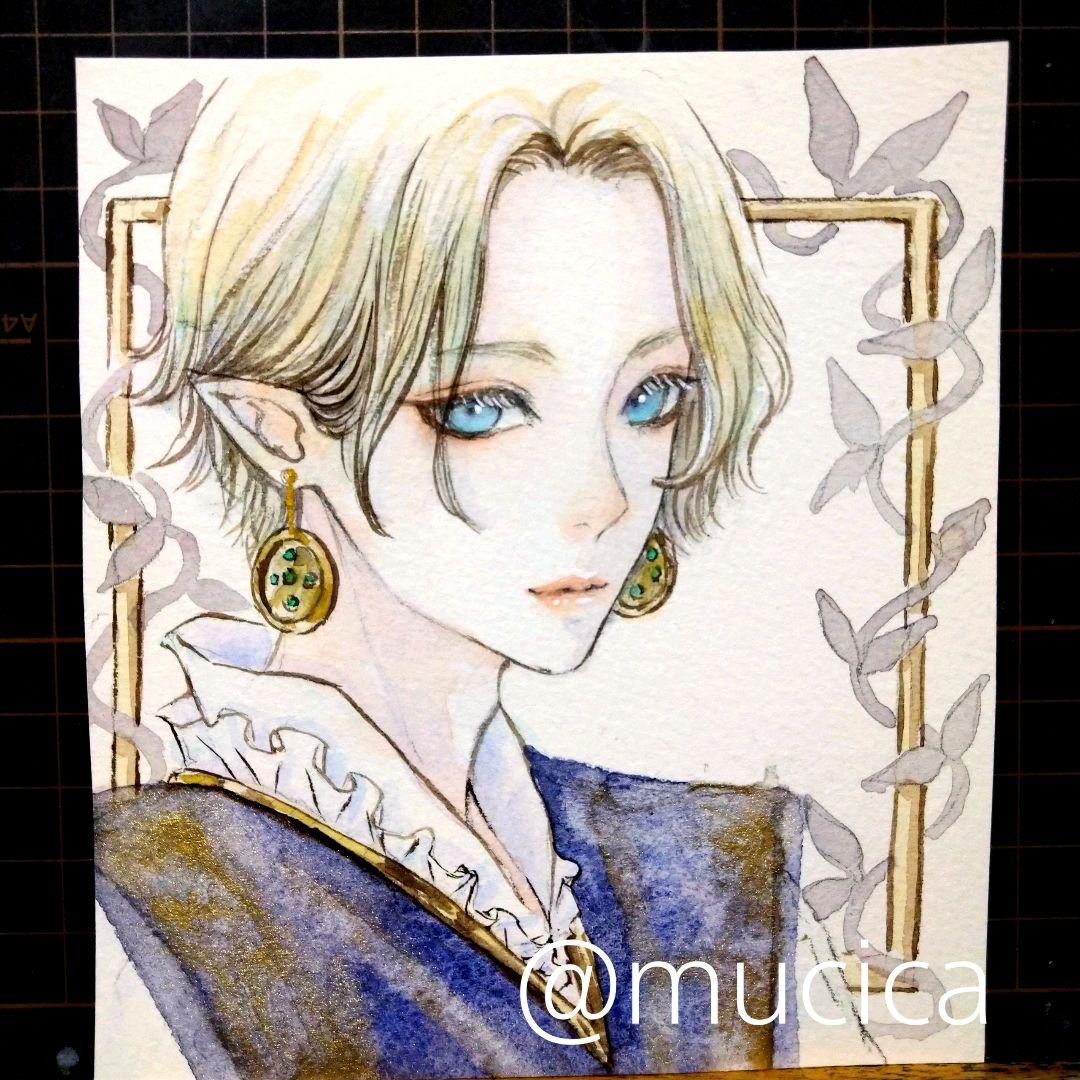 専用　肉筆原画　手描きイラスト　絵画　オリジナル　アナログ　水彩画　2枚