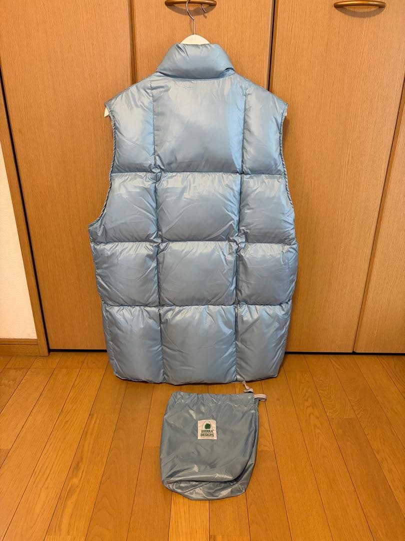 SIERRA DESIGNS × BEAMS+ ライトブルーダウンベスト XL