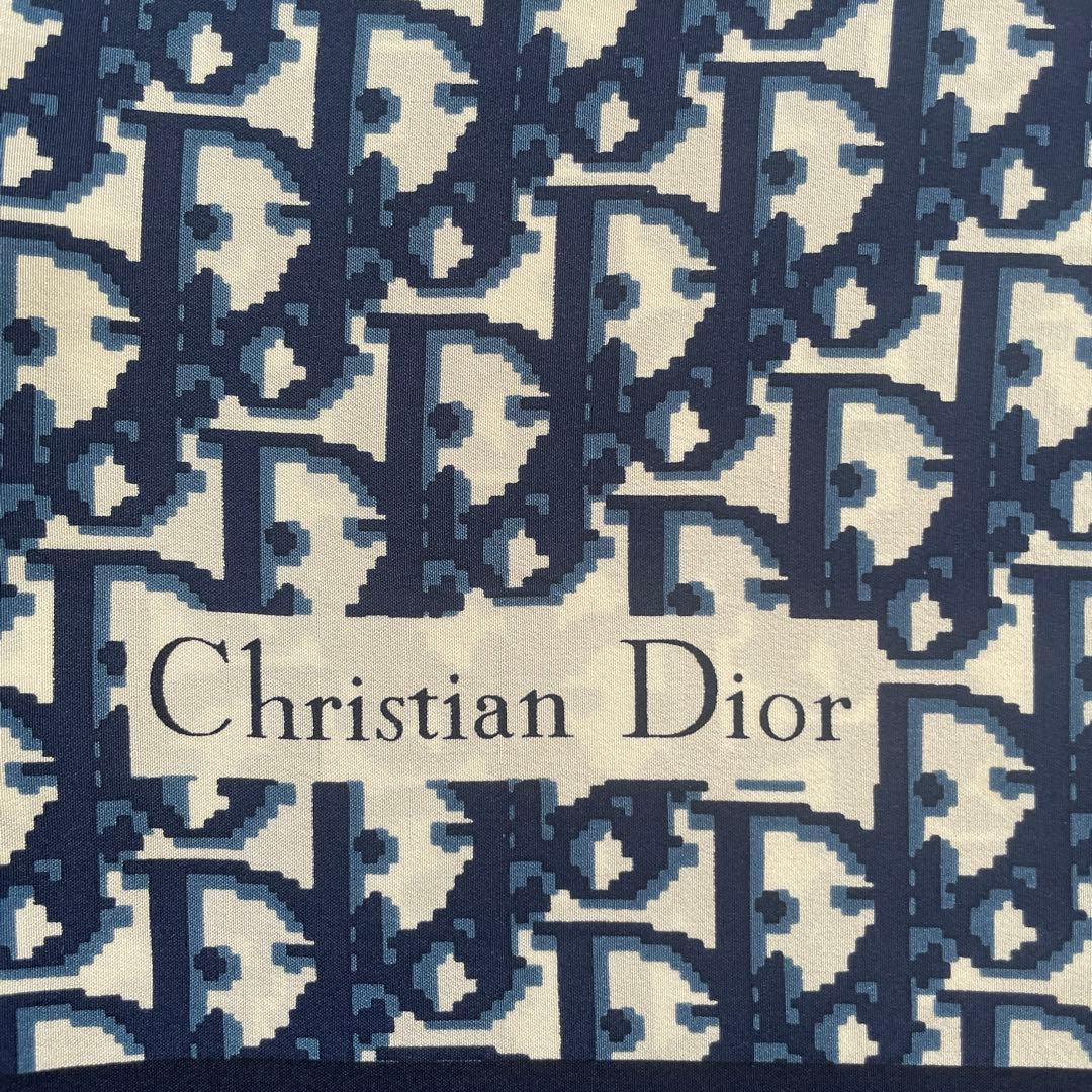 Christian Dior ネイビー ロゴスカーフ